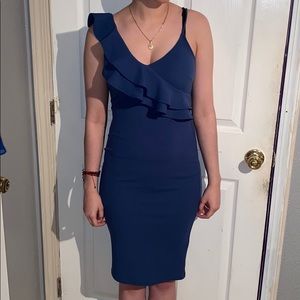 Blue bodycon dress